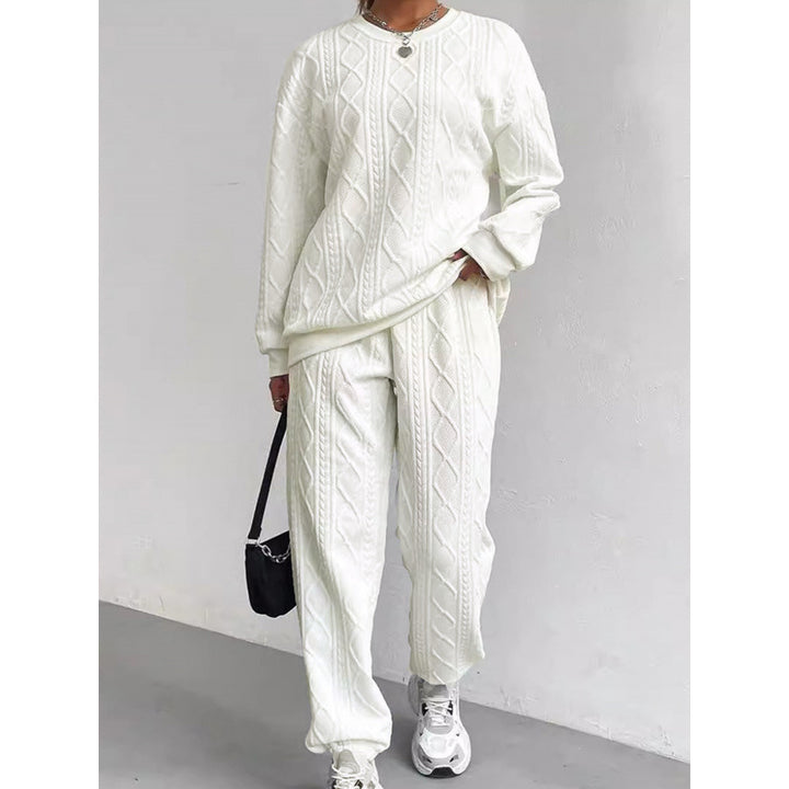 Ensemble de tricot pour femmes avec motif en cable Chic & Stil