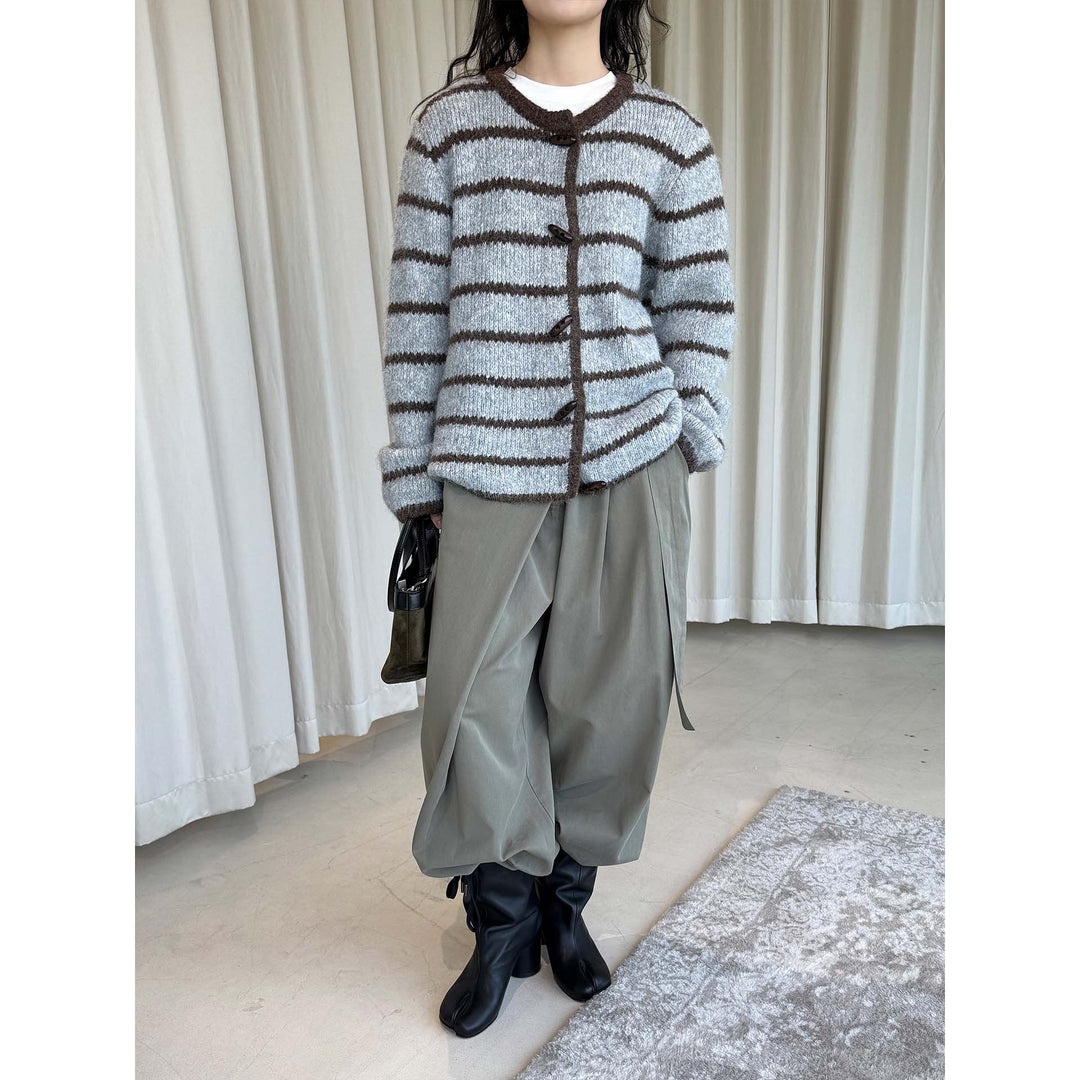Women's Chunky Knit Short Jacket in Boxy Cut with Toggle Closures Amarae
