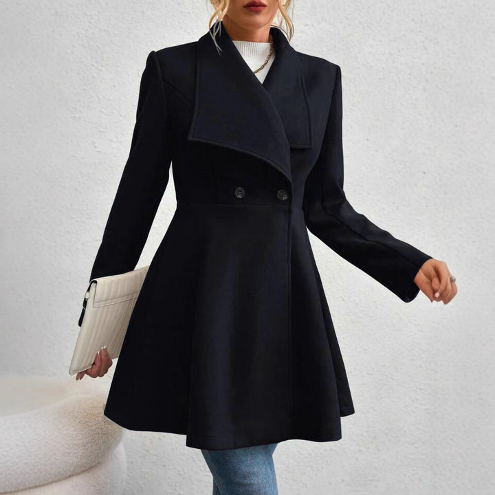 Ladies Trends Fin Lapel Coat Lune London
