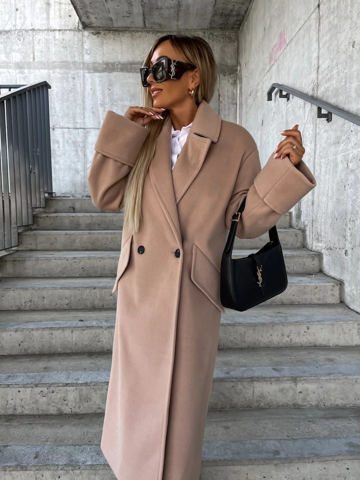 Women Oversized Wool Coat Elegant Amarae