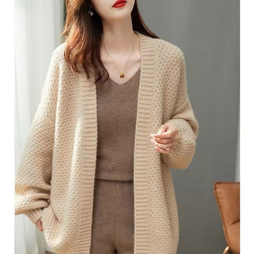 Gilet en tricot décontracté pour femme avec coupe oversize et textures spéciales Chic & Stil