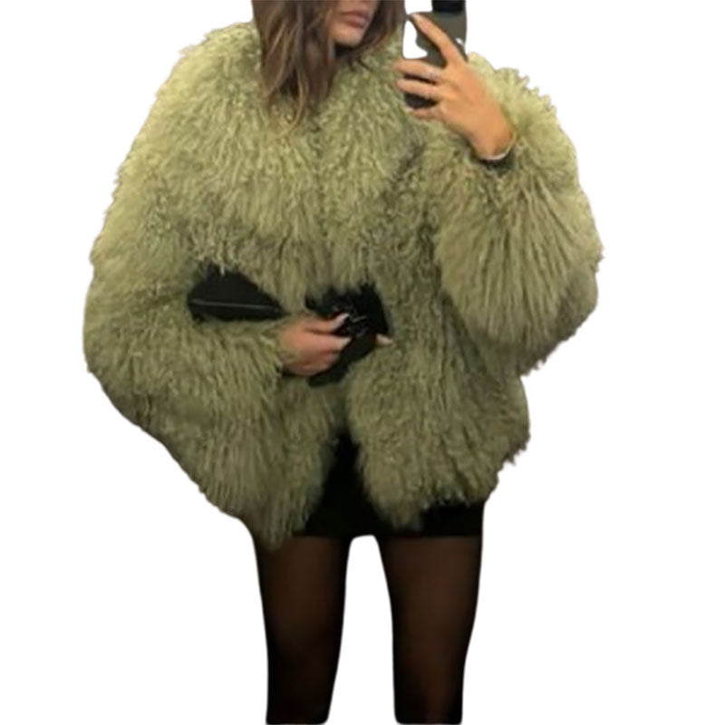 Oversized teddy coat for women with voluminous sleeves Lune London