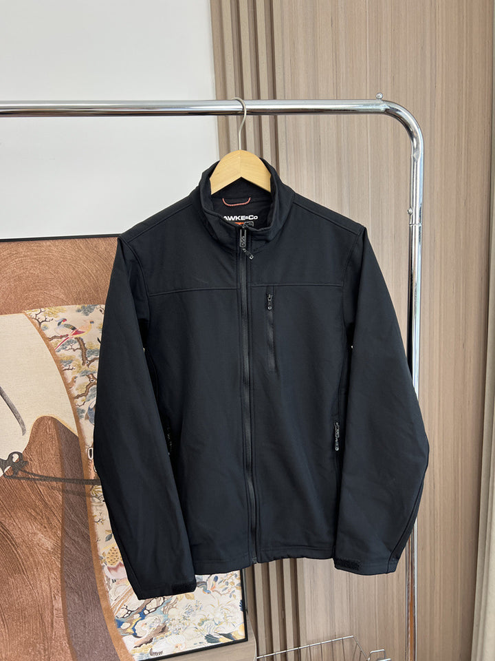 Men's softshell jacket with stand-up collar, water-repellent function and zippered pockets Amarae