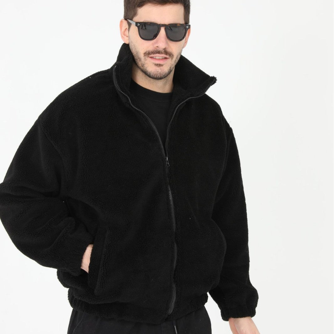 Comfortable teddy jacket for men with high collar Lune London
