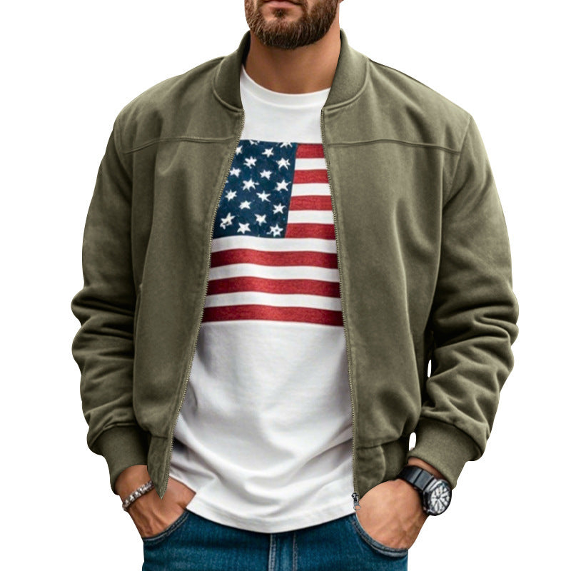 Stylish bomber jacket for men with practical pockets and soft inner lining Lune London