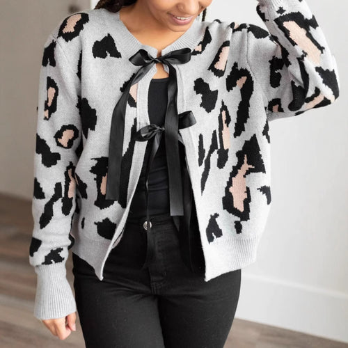 Ladies beautiful cardigan with bow detail Amarae