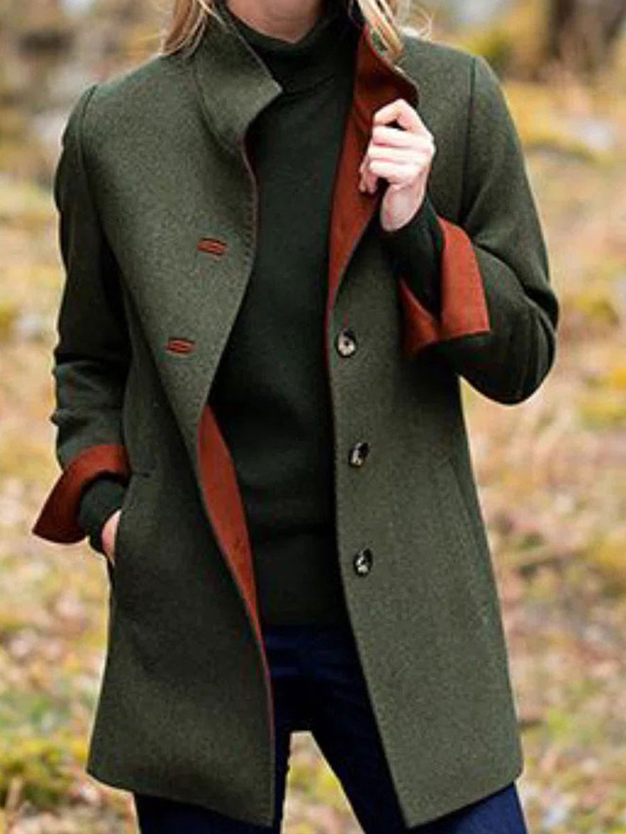 Elegant wool coat for women with high-quality finishes and pockets Lune London