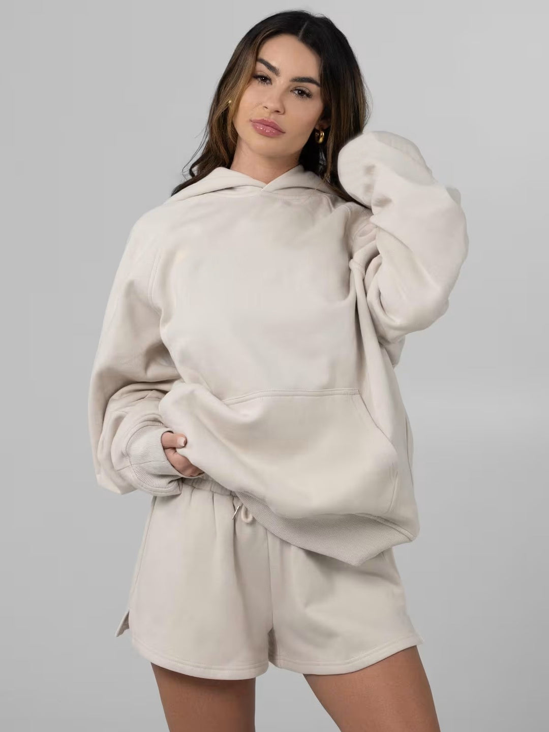 Ladies comfortable hoodie and shorts set Lune London