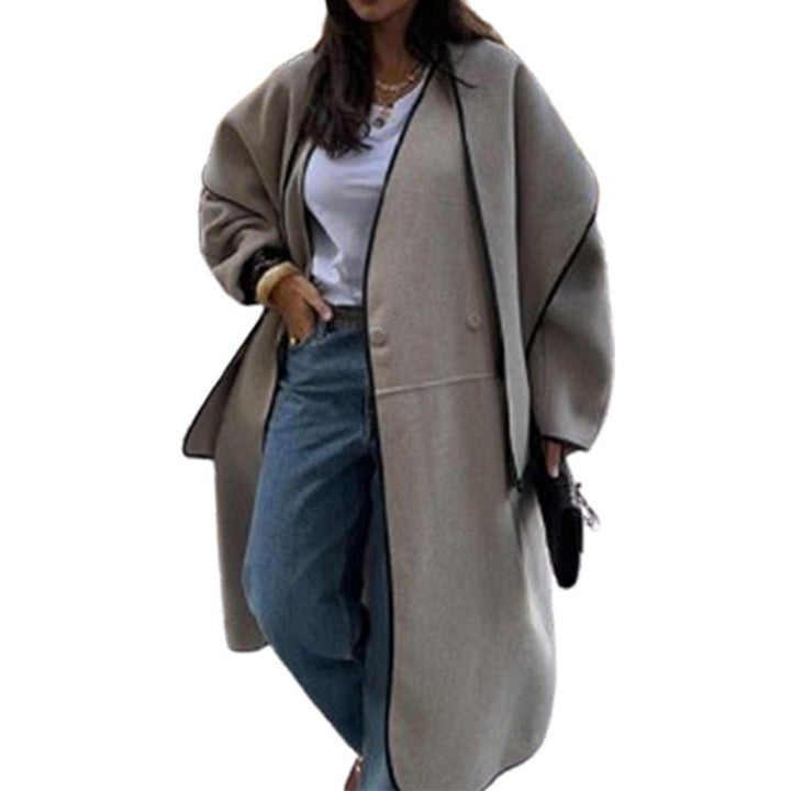 Ladies Oversized Wool Cape with Chic and Stylish Fashion Accents