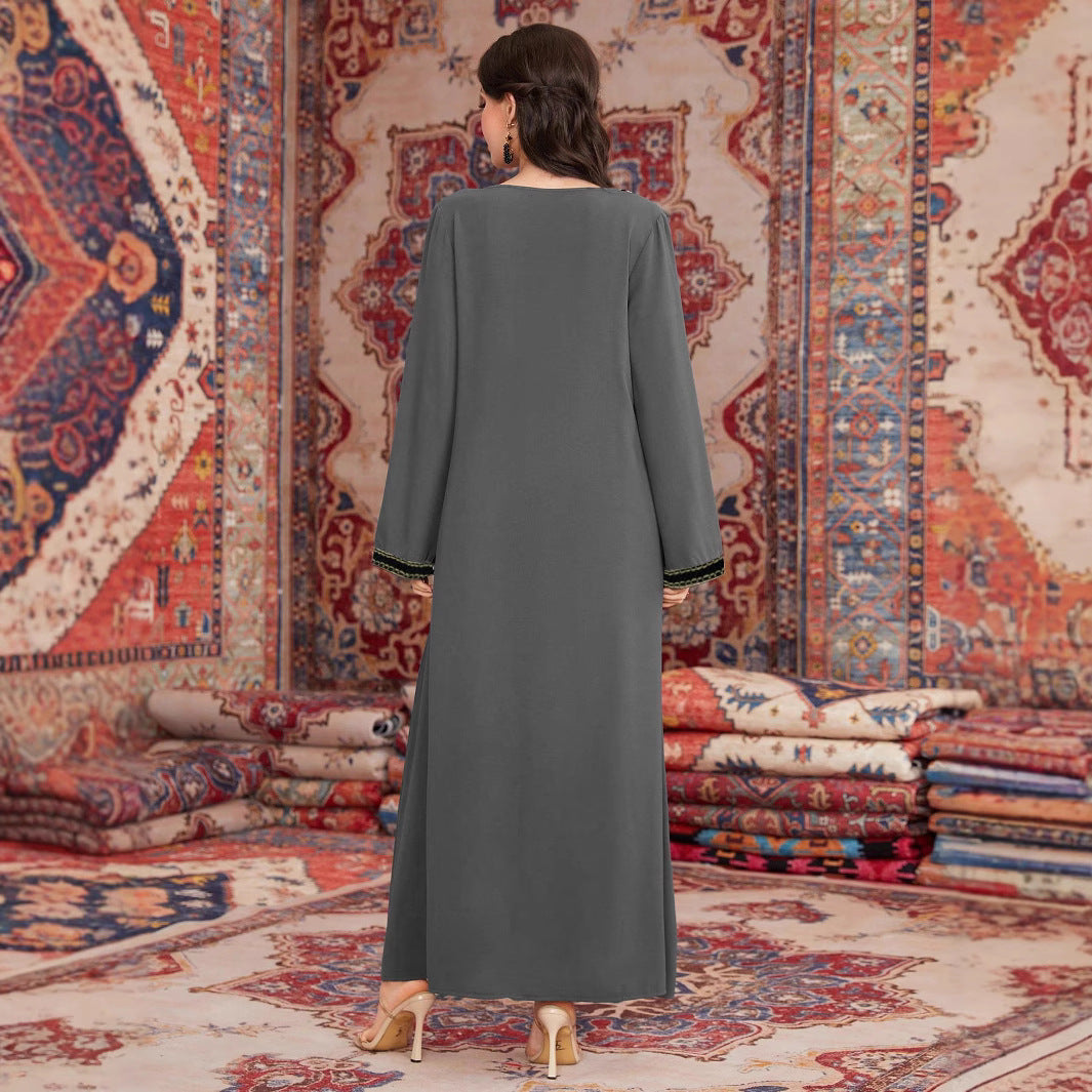 Ladies Chic and Stylish Decorative Maxi Dress