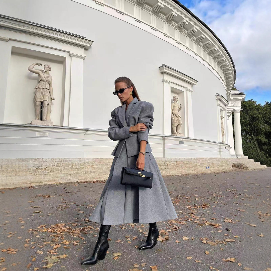Elegant blazer set for women with chic skirt and feminine silhouette Lune London