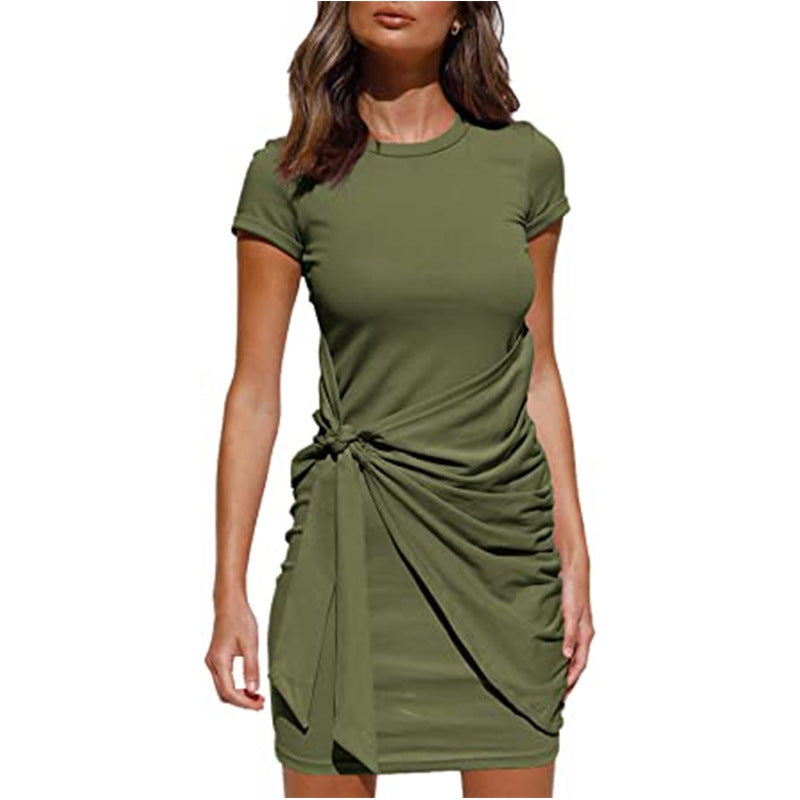 Lune London Women's Mini Ruffle Dress with Side Tie