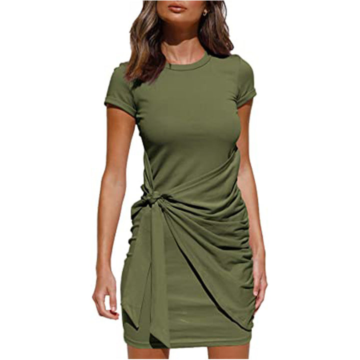 Lune London Women's Mini Ruffle Dress with Side Tie