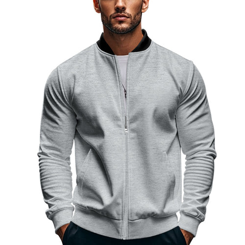 Sporty bomber jacket for men with zipper and elastic cuffs Amarae