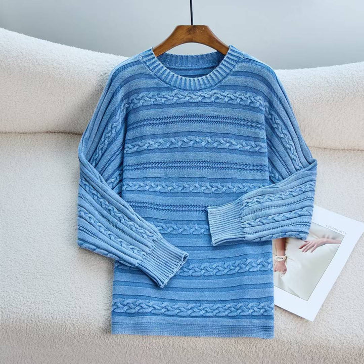 Pull en tricot pour femmes avec design en câble structuré et coupe moderne Chic & Stil