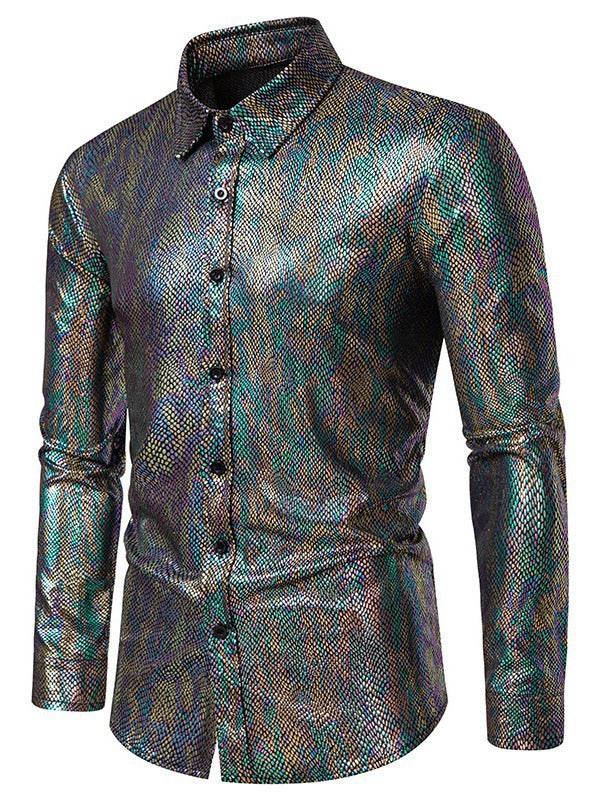 Elegant shirt for men in shiny material with a modern cut Chic and Style