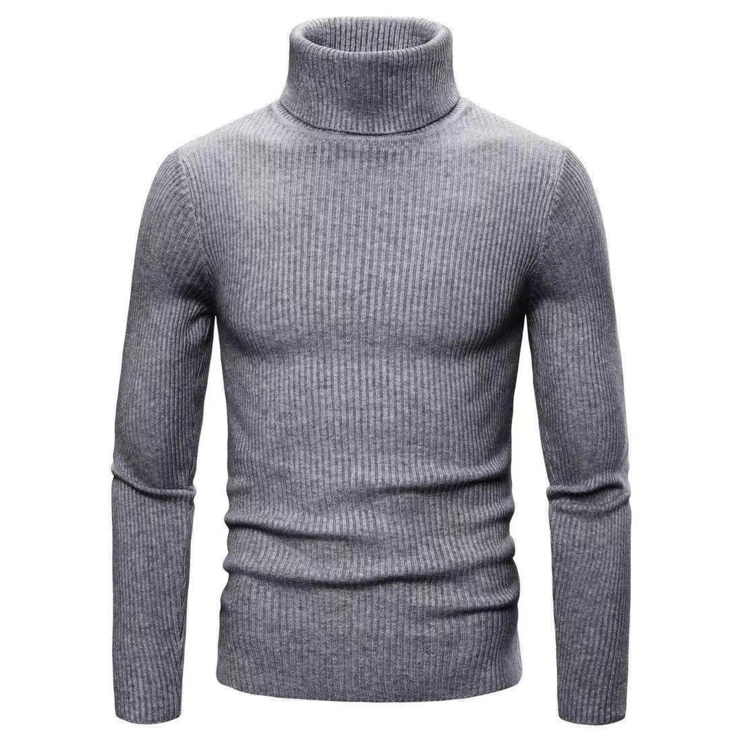 Men's premium turtleneck sweater in fine ribbed knit Lune London
