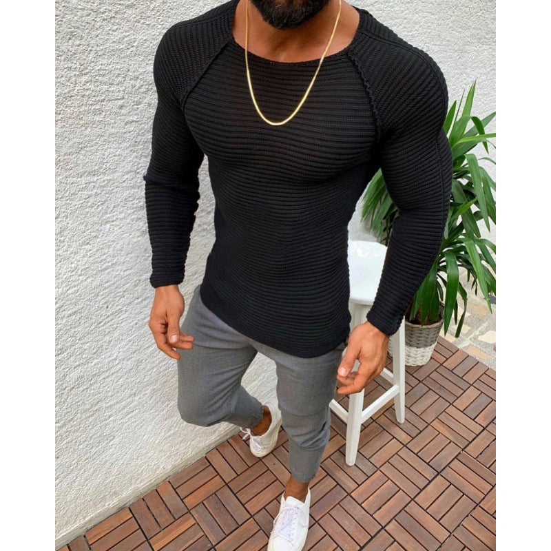 Men's Long Sleeve Shirt with Textured Design Lune London