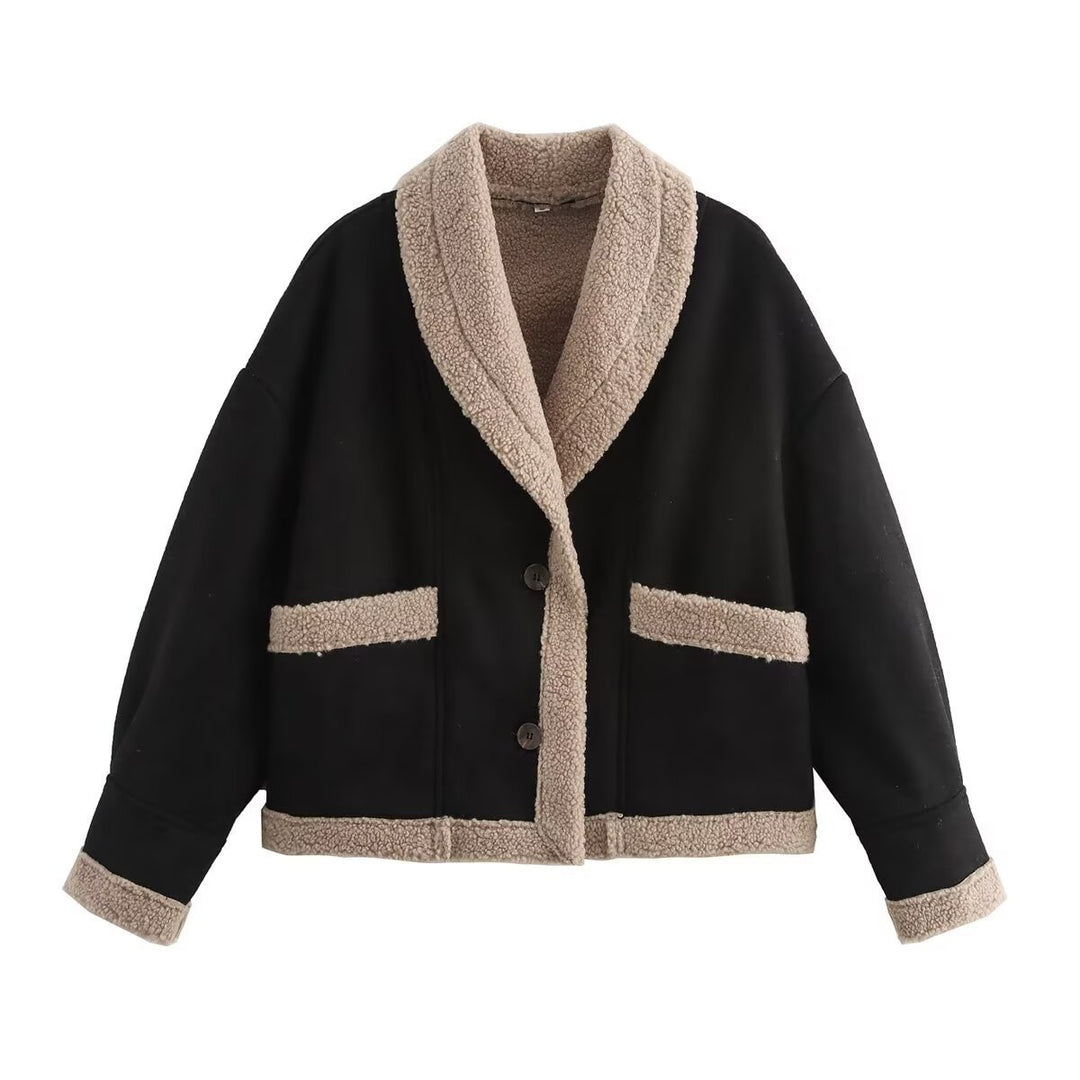 Women Outerwear Casual Fit Style Jacket with Warm Faux Fur Lining Lune London