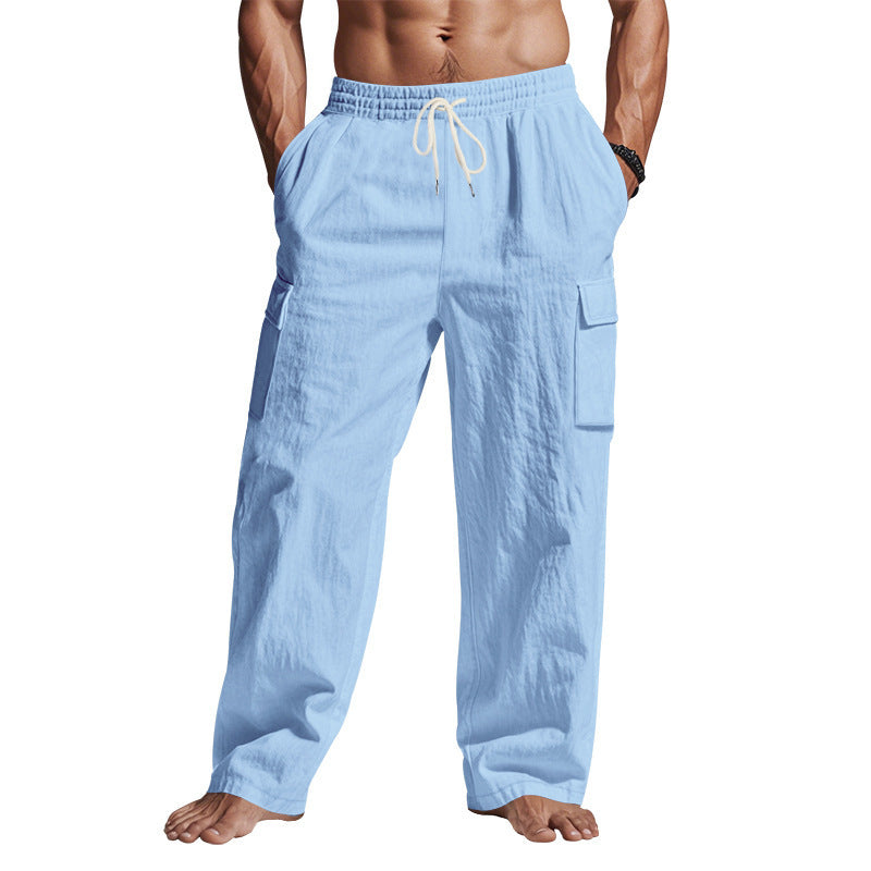 Casual cargo pants for men with comfortable waistband and practical pockets Lune London
