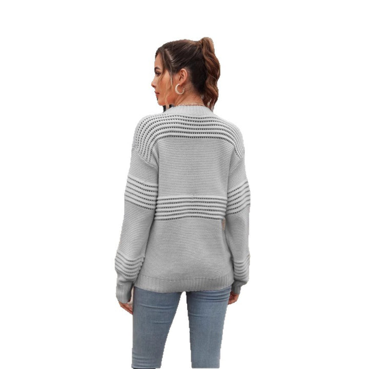 Classic knit sweater for women with a fine openwork pattern Lune London