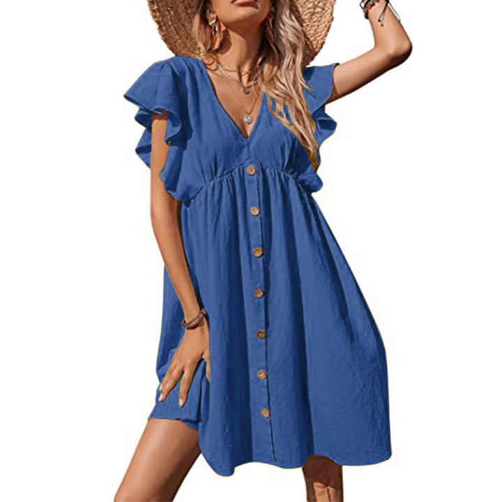 Women A-Line Ruffle Dress Lune London