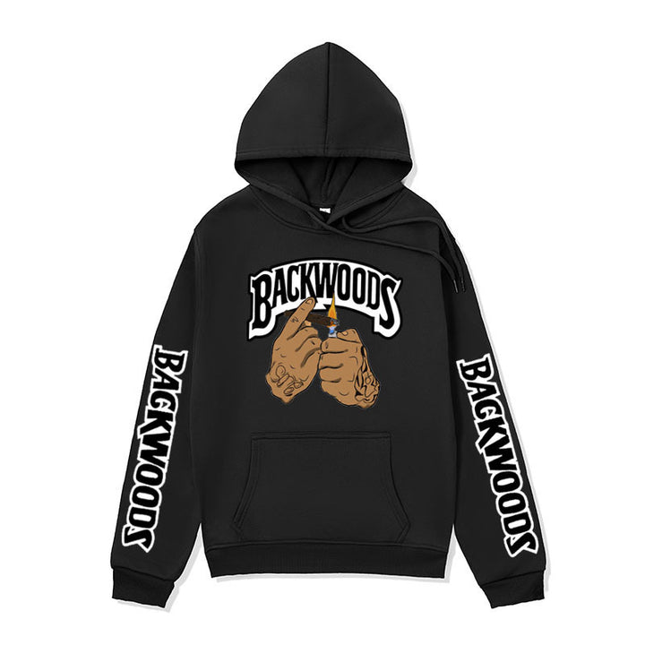 Women’s hooded sweater with creative graphic design and side kangaroo pockets Lune London