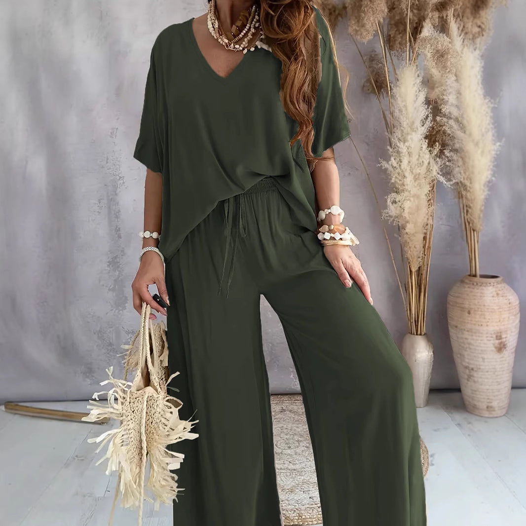 Tenue décontractée pour femmes composée d'un haut ample et d'un pantalon large Lune London