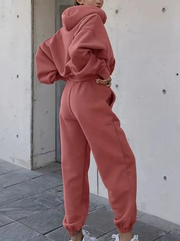 Women Comfortable Hooded Sweater with Relaxed Fit and Practical Pockets Lune London