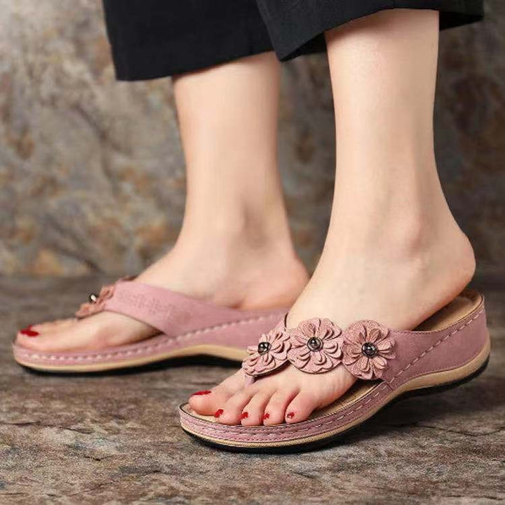 Lune London Floral Decor Patterned Women's Wellness Sandals