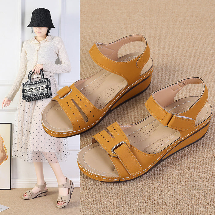Lune London adjustable comfort wedge sandals for women