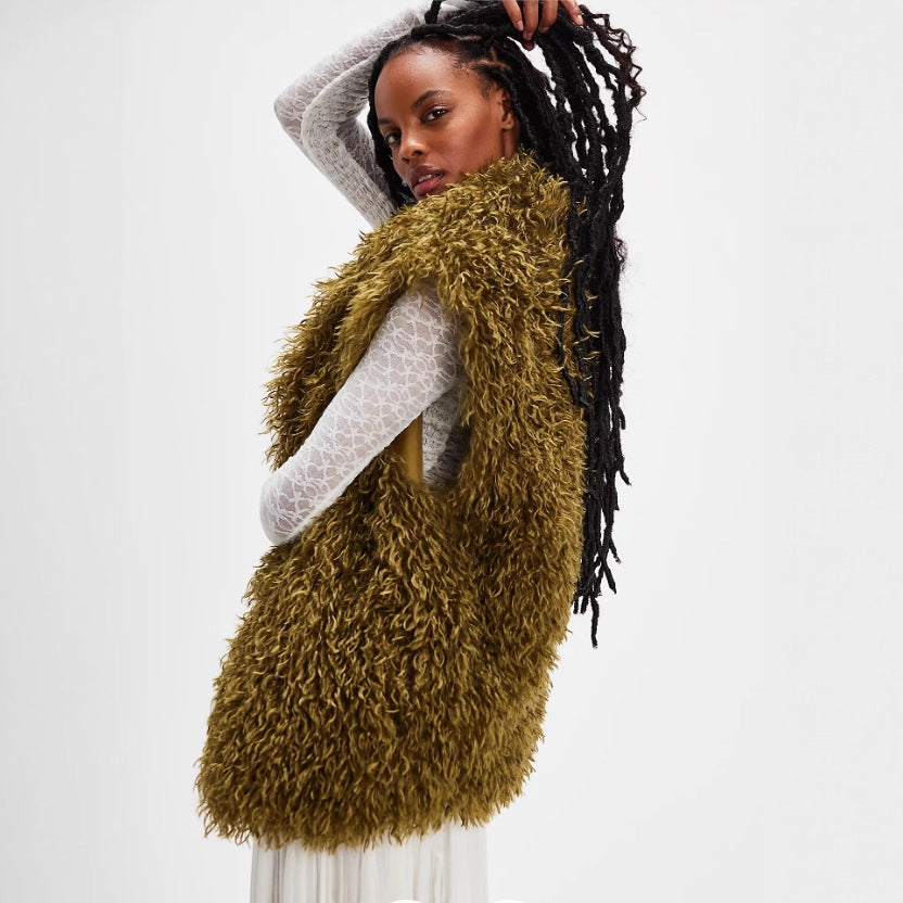 Ladies fur vest Amarae