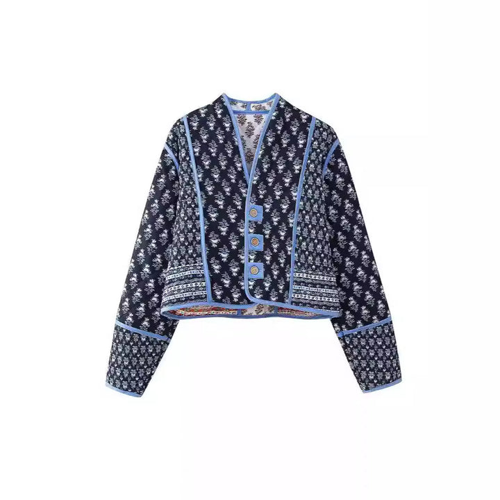 Ladies fashion jacket rich in details with floral design Amarae
