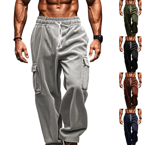 Casual cargo pants for men with an urban style featuring practical pockets and an elastic waist Amarae