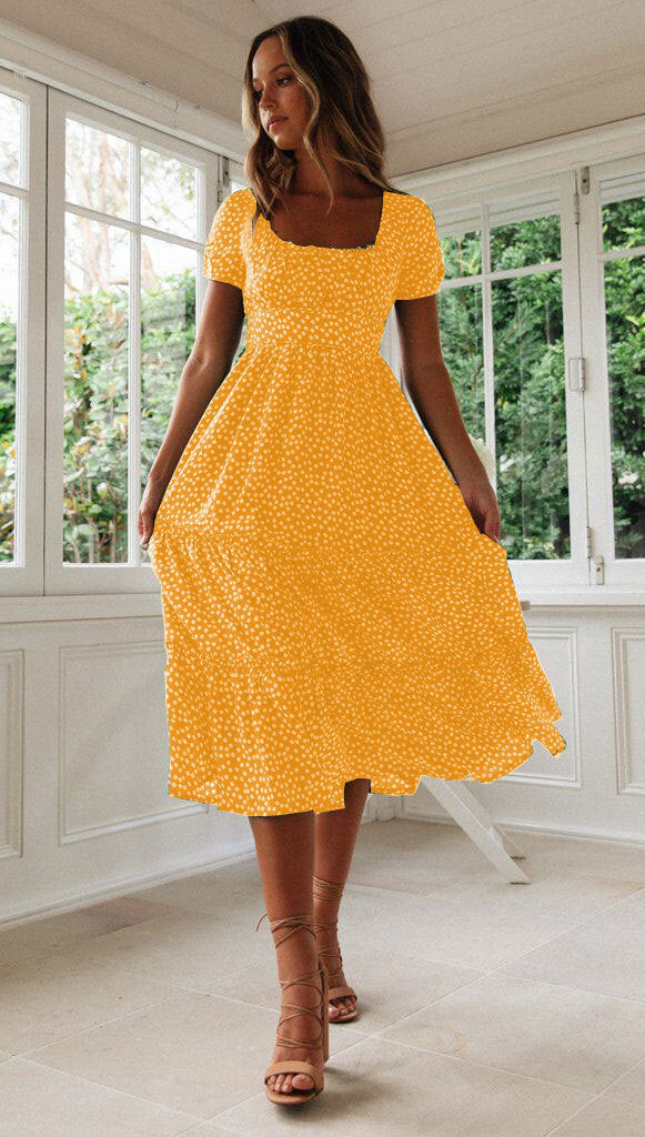 Lune London Floral Ruffle Midi Dress for Women