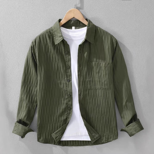 Men's long sleeve shirt with textured surface Amarae