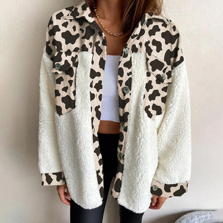 Oversized flannel jacket for ladies with soft lining and practical pockets Lune London