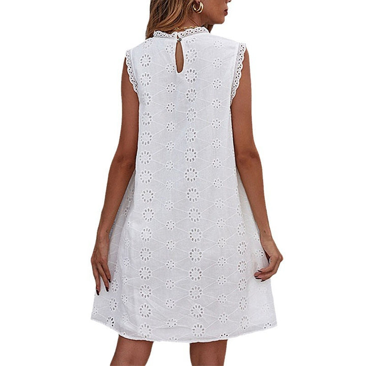 Women Embroidered Lace Tunic Dress Lune London