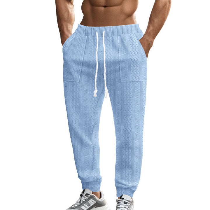 Men's casual joggers with textured fabric and practical pockets Chic and style