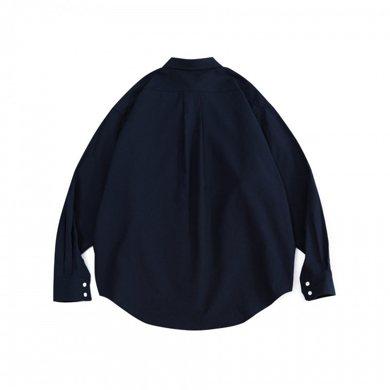 Unisex Oversize Shirt made of fine Oxford cotton fabric with chest pocket and rounded hem Amarae