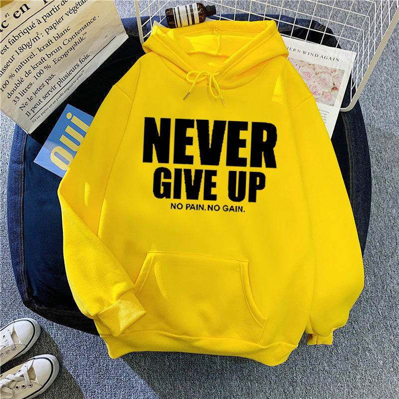 Women's hoodie with motivating lettering Chic & Stil 1772613019
