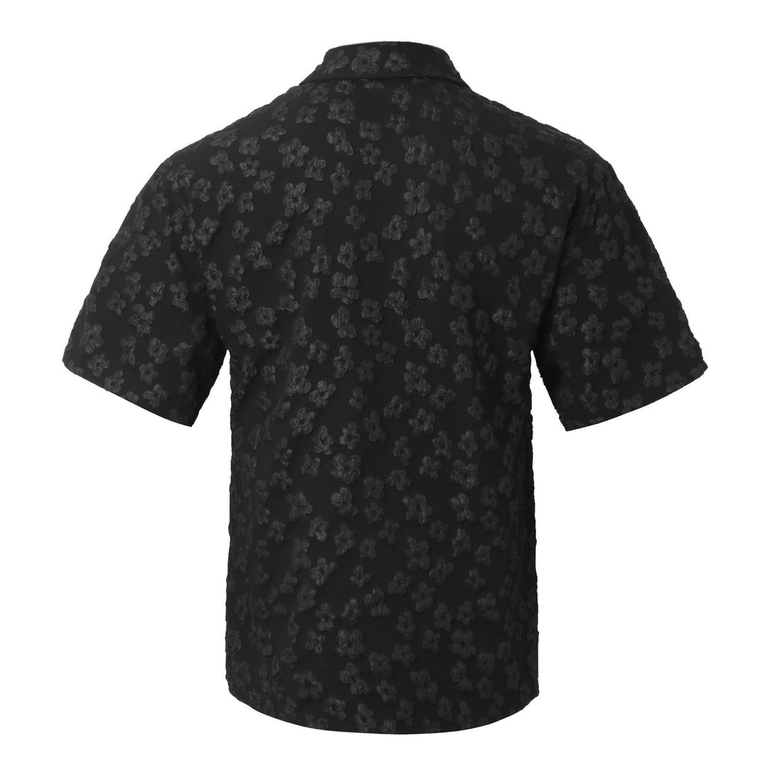 Short sleeve shirt for men with textured floral pattern Lune London