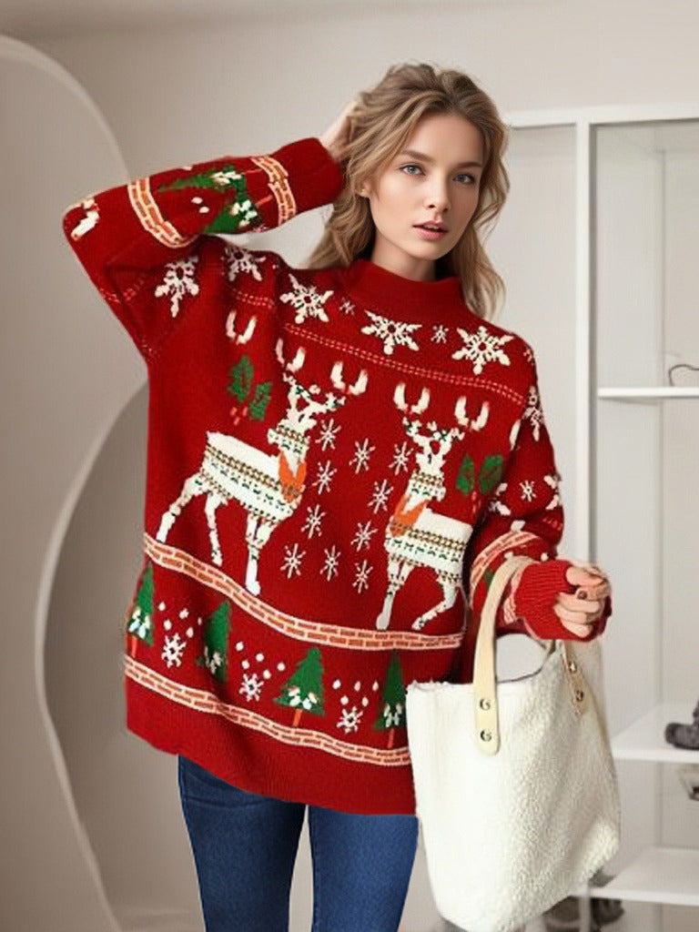 Christmas sweater for women with festive patterns and a relaxed fit Lune London