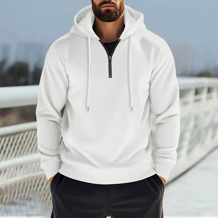 Functional sweater for men with practical zipper and sporty design Lune London