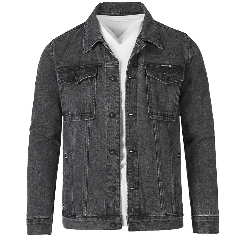 Men's denim jacket with modern Slim-Fit design, practical pockets, and sturdy rivets Lune London