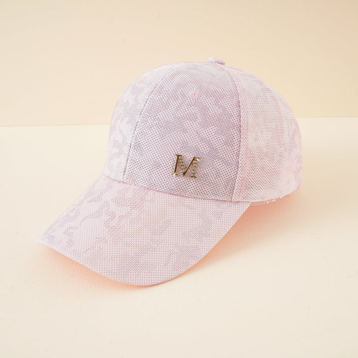 Ladies Fashion Baseball Cap with Stylish Mesh Design and Glitter Application Lune London