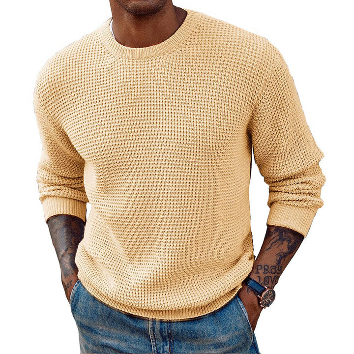 Men's knitted sweater with textured fabric Lune London
