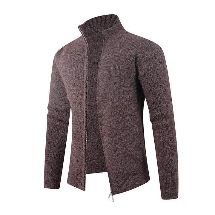 High collar sweater for men with decorative zip Lune London