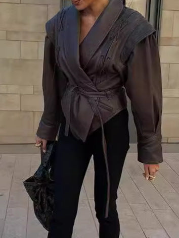 Lune London structured sleeve wrap jacket for women
