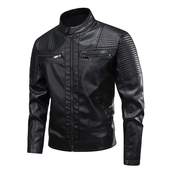 Trendy motorcycle jacket for men with textured details Amarae
